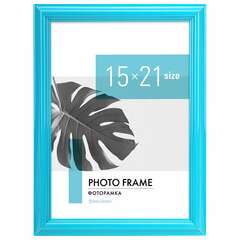  Рамка 15х21 см небьющаяся, багет 17,5 мм, пластик, brauberg "colorful", голубая, 391237 | Рамки для дипломов, сертификатов, грамот, фотографий