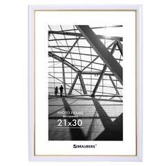  Рамка 21х30 см небьющаяся, багет 14,6 мм, пластик, brauberg "original line", белая/золото, 391236 | Рамки для дипломов, сертификатов, грамот, фотографий