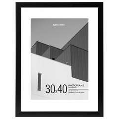  Рамка 30х40 см с паспарту 21х30 см небьющаяся, багет 20 мм, пластик, brauberg "new age", черная, 391277 | Рамки для дипломов, сертификатов, грамот, фотографий