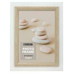  Рамка 15х21 см небьющаяся, багет 35 мм, мдф, brauberg "esquire", белая/капучино, 391255 | Рамки для дипломов, сертификатов, грамот, фотографий