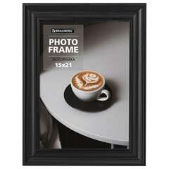  Рамка 15х21 см небьющаяся, багет 27 мм, пластик, brauberg "viscount", черная, 391256 | Рамки для дипломов, сертификатов, грамот, фотографий