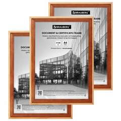  Рамка 21х30 см небьющаяся, комплект 3 шт., багет 20 мм дерево, brauberg "business", цвет светлое дерево, 391353 | Рамки для дипломов, сертификатов, грамот, фотографий