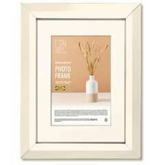 Рамка 15х21 см с паспарту 10х15 см небьющаяся, аналог ikea, багет 26 мм, мдф, brauberg "zool", цвет слоновая кость, 391374 | Рамки для дипломов, сертификатов, грамот, фотографий