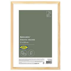  Рамка 21х30 см небьющаяся, аналог ikea, багет 12 мм дерево, brauberg "woodray", цвет натуральный, 391360 | Рамки для дипломов, сертификатов, грамот, фотографий