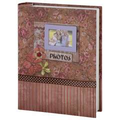  Фотоальбом brauberg на 200 фотографий 10х15 см, твердая обложка, "семья", бокс, красно-коричневый, 390673 | Фотоальбомы