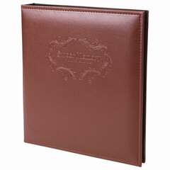  Фотоальбом brauberg на 20 магнитных листов, 23х28 см, под гладкую кожу, на кольцах, коричневый, 390492 | Фотоальбомы