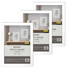  Рамка 21х30 см небьющаяся, комплект 3 штуки, багет 21 мм, мдф, brauberg "idea", белая, 391392 | Рамки для дипломов, сертификатов, грамот, фотографий