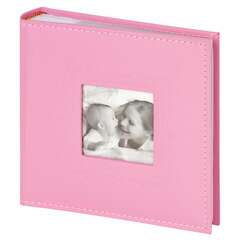  Фотоальбом brauberg "cute baby" на 200 фото 10х15 см, под кожу, бумажные страницы, бокс, розовый, 391141 | Фотоальбомы