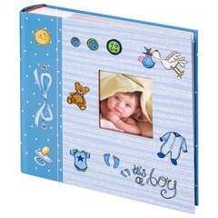  Фотоальбом brauberg "it's a boy" на 200 фото 10х15 см, твердая обложка, бумажные страницы, бокс, голубой, 391146 | Фотоальбомы