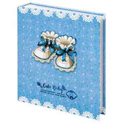  Фотоальбом brauberg "baby shoes" на 200 фото 10х15 см, твердая обложка, термосклейка, голубой, 39114, 391147 | Фотоальбомы