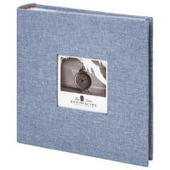  Фотоальбом brauberg "джинс" на 200 фото 10х15 см, ткань, бумажные страницы, переплет, бокс, 391173 | Фотоальбомы