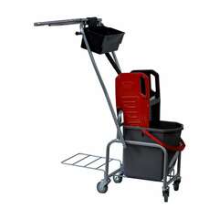  Тележка уборочная eco-force, 1 ведро 25л, отжим, лоток для химии, держатель для мешка, металлический каркас, бесшумные колеса, 21ef/6 | Тележки уборочные