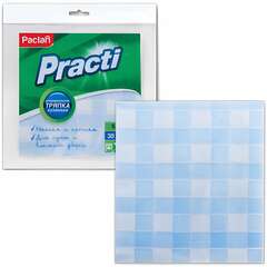  Салфетки универсальные, 35х35 см, комплект 5 шт., 50 г/м2, вискоза (спанлейс), paclan "practi" | Салфетки хозяйственные