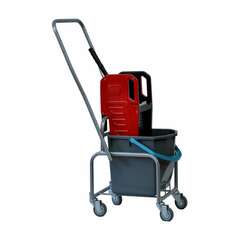  Тележка уборочная eco-force, 1 съемное ведро 25 л, отжим, металлический каркас, бесшумные колеса, 21ef/1 | Тележки уборочные