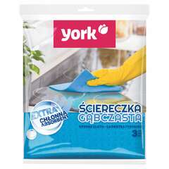  Салфетки целлюлозные (губчатые), 15,5х17,5 см, комплект 3 шт., супер впитываемость, york, 24010 | Салфетки хозяйственные