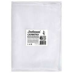  Салфетки вафельные отбеленные, 45х60 см, плотность 110 (±10) г/м2, комплект 10 шт., любаша, 606633 | Салфетки вафельные