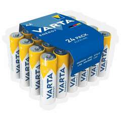  Батарейки алкалиновые "пальчиковые" комплект 24 шт varta energy, аа (lr6,24а) пластик, 4106229224 | Батарейки