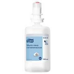  Картридж с жидким мылом-пеной одноразовый tork (система s4) advanced, гигиенический эффект, 1 л, 520820 | Картриджи с жидким мылом и мылом-пеной