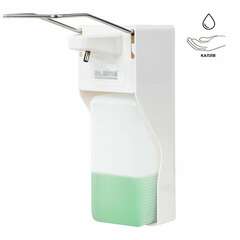  Дозатор локтевой для жидкого мыла и геля-антисептика, с еврофлаконом 1 л, laima, abs-пластик, 607325, x-2265 | Дозаторы локтевые для мыла и антисептиков