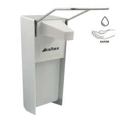  Дозатор локтевой для жидкого мыла и геля-антисептика наливной, 1 л, с еврофлаконом, алюминий, ksitex, sm-1000 | Дозаторы локтевые для мыла и антисептиков