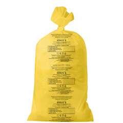  Мешки для мусора медицинские комплект 20 шт., класс б (желтые), 100 л, 60х100 см, 14 мкм | Пакеты для медицинских отходов