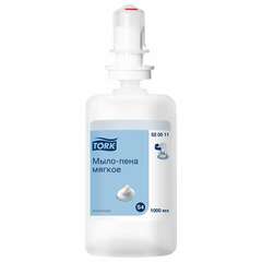  Картридж с жидким мылом-пеной одноразовый tork (система s4) advanced, мягкое, 1 л, 520511 | Картриджи с жидким мылом и мылом-пеной