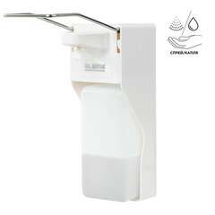  Дозатор локтевой для антисептика и мыла универсальный, с еврофлаконом 1 л, laima, abs-пластик, 607326, x-2265s | Дозаторы локтевые для мыла и антисептиков