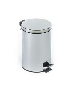  Урна мусорная с педалью nv 12 л хром nv-bin12l | Урны-пепельницы