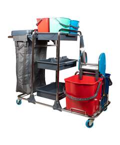  Yakamoz тележка уборочная многофункциональная хромирования (профессиональная) ka915yk | Функциональные тележки