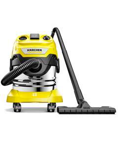  Пылесос хозяйственный karcher wd 4 ps, мусоросборник 20 л, мощность 1000 вт, желтый, 1.628-290.0 | Пылесосы промышленные