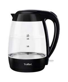  Чайник tefal ko450832, 1,7 л, 2400 вт, закрытый нагревательный элемент, стекло, черный | Чайники