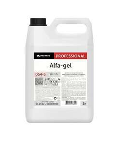  Средство для уборки санитарных помещений 5 л, pro-brite alfa-gel, кислотное, концентрат, гель, 054-5 | Средства для чистки ванных и туалетных комнат