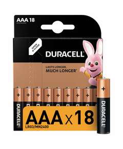  Батарейки комплект 18 шт., duracell basic оригинал, aaa (lr03, 24а), алкалиновые, мизинчиковые, 81483686 | Батарейки