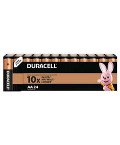  Батарейки комплект 24 шт., duracell basic оригинал, аа (lr6, 15а), алкалиновые, пальчиковые, б0064986 | Батарейки