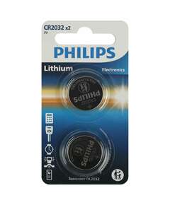  Батарейки комплект 2 шт., philips lithium, cr2032, литиевые, блистер, б0062716 | Батарейки