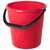  Ведро 8 л, без крышки, пластиковое, пищевое, с глянцевым узором, цвет красный, мерная шкала, laima, 603892 | Ведра хозяйственные