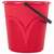  Ведро 8 л, без крышки, пластиковое, пищевое, с глянцевым узором, цвет красный, мерная шкала, laima, 603892 | Ведра хозяйственные