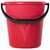  Ведро 8 л, без крышки, пластиковое, пищевое, с глянцевым узором, цвет красный, мерная шкала, laima, 603892 | Ведра хозяйственные