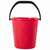  Ведро 8 л, без крышки, пластиковое, пищевое, с глянцевым узором, цвет красный, мерная шкала, laima, 603892 | Ведра хозяйственные