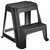  Стремянка-табурет, 2 ступени, стационарная, пластиковая, нагрузка 120 кг, вес 2,4 кг, черная, idea, м 2296 | Лестницы и стремянки