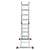  Лестница-трансформер алюминиевая 4х4 ступени, высота 4,5 м (4 секции по 1,2 м) до 150 кг, вес 16,5 кг, новая высота, 3320404 | Лестницы и стремянки