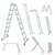  Лестница-трансформер алюминиевая 4х4 ступени, высота 4,5 м (4 секции по 1,2 м) до 150 кг, вес 16,5 кг, новая высота, 3320404 | Лестницы и стремянки