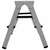  Стремянка стальная двухсторонняя 2х2 ступени, высота площадки 0,44м, алюминиевая площадка 35х16см, до 150кг, вес 2,8кг новая высота, 1160202 | Лестницы и стремянки