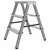  Стремянка стальная двухсторонняя 2х3 ступени, высота площадки 0,66м, алюминиевая площадка 35х16см, до 150кг, вес 4,2кг новая высота, 1160203 | Лестницы и стремянки