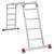  Лестница-трансформер алюминиевая 4х4 ступени, высота 4,5 м (4 секции по 1,2 м) до 150 кг, вес 16,5 кг, новая высота, 3320404 | Лестницы и стремянки