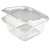  Одноразовый контейнер квадратный 750 мл с крышкой юп-рксп, комплект 300 шт., прозрачный пэт, юупм6014 | Контейнеры одноразовые