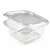  Одноразовый контейнер квадратный 500 мл с крышкой юп-рксп, комплект 360 шт., прозрачный пэт, юупм6013 | Контейнеры одноразовые