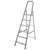  Стремянка сталь / алюминий 6 ступени, высота площадки 1,25м, дуга 0,6м, площадка 26х26см, нагрузка 150кг, вес 7кг новая высота, 1130106 | Лестницы и стремянки