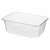  Одноразовый контейнер 1000 мл, комплект 100 шт., без крышки, 186х132 мм, прозрачные, пп, юпласт, юупм3321 | Контейнеры одноразовые