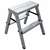  Стремянка стальная двухсторонняя 2х2 ступени, высота площадки 0,44м, алюминиевая площадка 35х16см, до 150кг, вес 2,8кг новая высота, 1160202 | Лестницы и стремянки